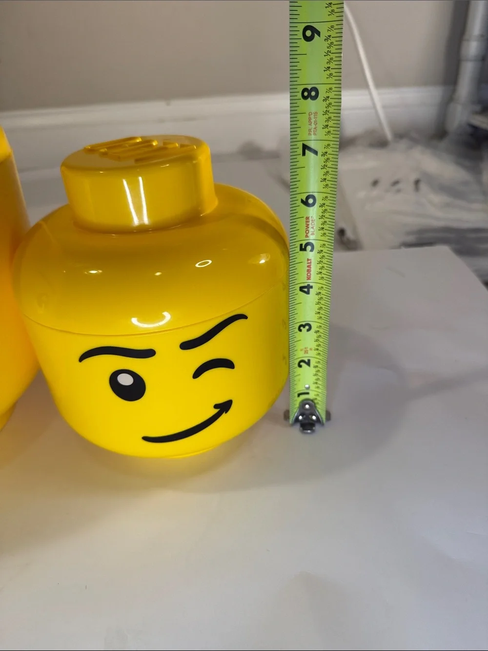 Lego Yellow Large & Small Minifigure Head Storage Containers - Picture 2 of 5